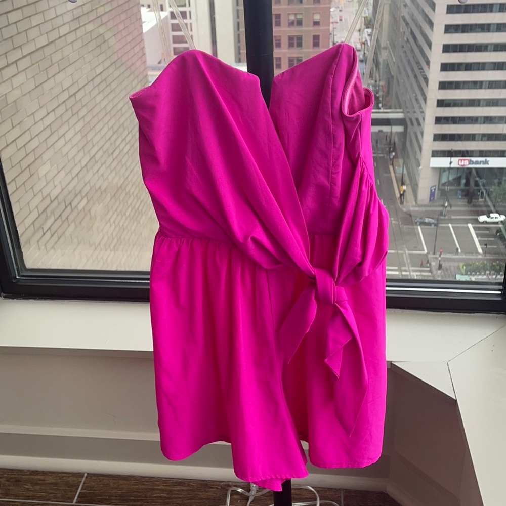 Mustard Seed Hot Pink Romper - Small